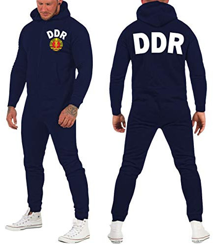 Spaß Kostet Jogginganzug Jumpsuit DDR Trikot Fasching Overall Größe XXS - XL