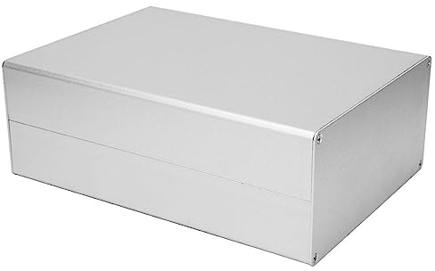 Heitune Gehäuse aus Aluminium, matt, silberfarben, Gehäuse für Leiterplatte, PCB, Instrument, Kühlbox, Aluminium, Basteln, 80 x 160 x 220 mm