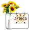 Beauty Gift Afrika-Totem-Schilder, künstliche Sonnenblumen-Vasen, Flasche Segenskarte