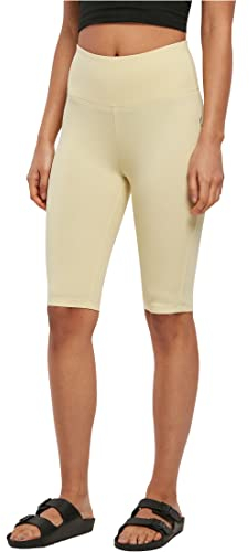 Urban Classics Damen Radlerhose Ladies Organic Stretch Jersey Cycle Shorts, Farbe softyellow, Größe S
