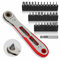 Hakkin 36-Teeth Ratchet Screwdriver 34PCS Mini Ratchet Wrench Screwdriver Set Close Quarters Ratcheting Screwdriver High Torque Offset Reversible Drive with S2 Steel Screwdriver Bits Set - Flat Head
