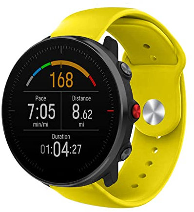 Strap-it Silikon Sportarmband - kompatibel mit - Polar Vantage M - Armband - Gelb - fur Grit X - Grit X Pro - Vantage V3 - Vantage M2