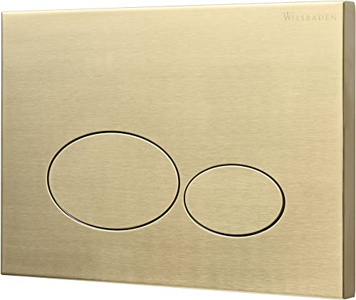 Saqu Oval Betätigungsplatte für Geberit UP320 Gold - WC Spülkasten Drückerplatte