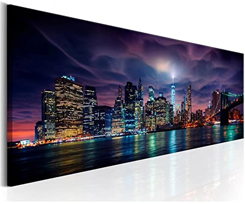 5D Diamond Painting Groß New York City,Diamant Painting Bilder Erwachsene 120x40cm,DIY 5D Diamant malen nach zahlen Set Kinder,mit Voll Zubehör,Gemälde Wohnzimmer Schlafzimmer Büro Wand/Eingang Deko