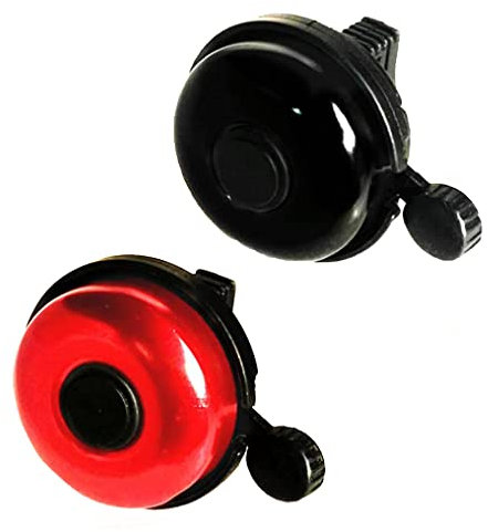 2 stück Fahrrad Ring Glocke，Fahrradklingel Laut，für Rennrad, Mountainbike, Citybike, Sportbike, Kinderfahrrad.（schwarz, rot）