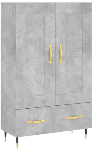 vidaXL Highboard Betongrau 69,5x31x115 cm Holzwerkstoff
