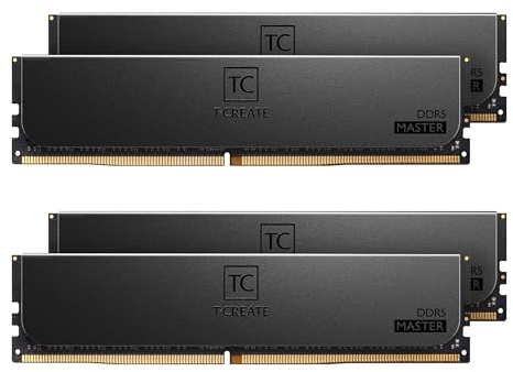 TEAMGROUP T-Create Master CTCMD564G6000HC32AQC01 - Modulo di memoria RAM DDR5 R-DIMM 64 GB (4 x 16 GB) 6000 MHz (PC5-48000) CL32 Hynix A-DIE Workstation, colore nero