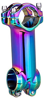 ETomey Lenkervorbau MTB Road Bike Oil Slick STEM 17 7 Grad 60 70 80 90mm Hohe Festigkeit Leichte Fit 31.8mm Lenker Fahrrad Vorbau (Color : 7degree 90mm Rainbow)