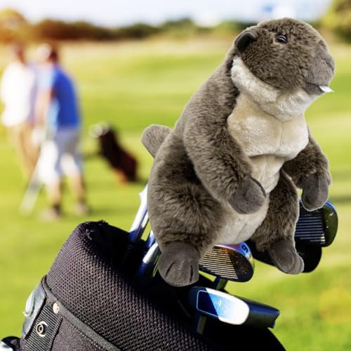 Montela Golf Copertura per mazze da golf, con adorabile scoiattolo, divertente copertura per mazza da golf, adatta per Taylormade Titleist D2 D3 917 Callaway Epic Ping