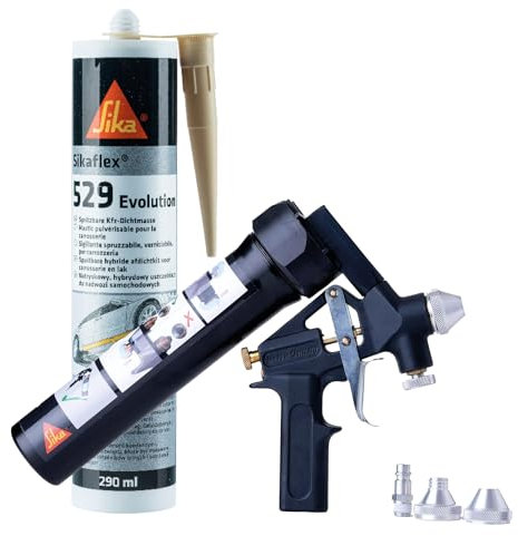 Sika Spraygun + spritzbare Dichtmasse Sikaflex-529 Evolution ocker