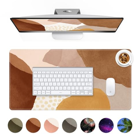 HAOCOO Mauspad, Computer-Schreibtischmatte, großes Mauspad für den Schreibtisch, XXL, Gaming-Boho-Mauspad, niedlich für den Schreibtisch mit rutschfester Unterseite, wasserdichte Laptop-Tastaturmatte