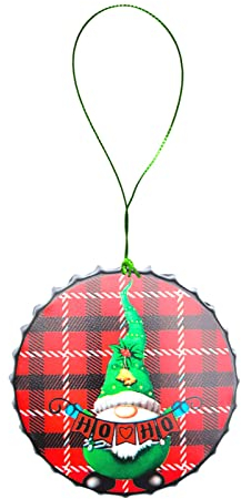 Iron Bottle Cap Christmas Tree Decor Beer Bottle Cover Party Hanging Ornament Pendant Gift Party Decoration Wrought Iron Old Man Christmas Bottle Cap Home Decor