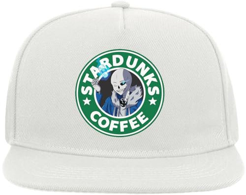 Atspauda Anime 187 Snapback Flat Visor Cotton Blend Cap White, weiß, Einheitsgröße