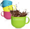 Mypicompany. Set de 6 Tazas Desayuno Grandes de Plástico -Libre de BPA-. Tazas Grandes Desayuno xxl de 600ml en Colores Vivos. (6, VIVOS)