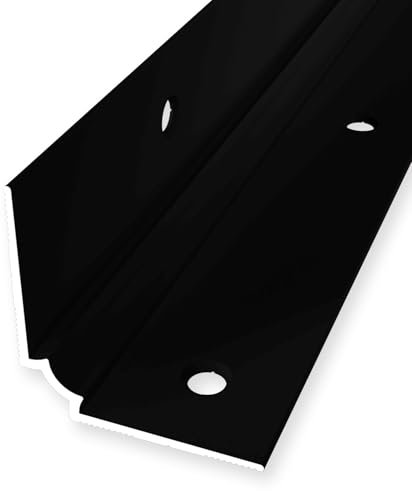 Treppen-Innenwinkel 29 x 29 x 2500 mm Treppenkantenprofil Aluminium Glatt Doppelt Versetzt Versenkt Gebohrt Schwarz Einfasshöhe 3 mm Küberit