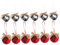 Cabilock 12st Weihnachts Kariert Ball Weihnachtskugel-anhänger- Rote Und Grüne Weihnachtsverzierungen Weihnachtsdekoration Zum Aufhängen Karierter Weihnachtskugeldekor Stoff
