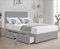 Cloud Comfort Suede Fabric Divan Bed | Luxurious Small Double Bed Frame with Spring Memory Foam Mattress & Storage 2-Drawers | Plain 20” Headboard – Dreamlike Rest Awaits! (GREY, 4FT Small Double Bed)