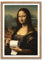 ARTFAVES® Poster - Mona Lisa Klopapier | Wanddeko Wandbild Kunst Modern Witzig | mit Rahmen Eiche | 21 x 30 cm