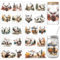 arricraft 10 Stück Wald mit Hirsch Thema Tasse Druck UV-Übertragungspapiere, 10 Stile Wald Tier Hirsch PVC wasserdicht Tasse Aufkleber Kit für 16 OZ Glastassen Fenster Home Dekoration 9.5x4.3inch