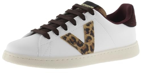 victoria Low-Top Tennis Leder-Effekt & Animal Print-Logo & Kontrast-Teile 1125316 für Damen