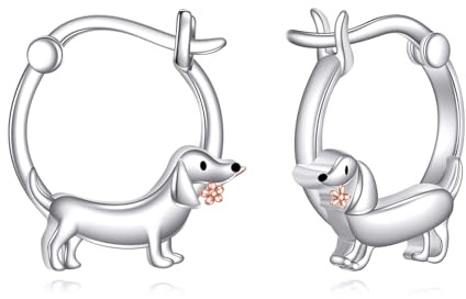 Dackel/Corgi/Labrador Ohrringe 925 Sterling Silber Hund Ohrhänger schmuck Geschenk für Frauen und Mädchen