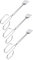 Milisten 3Pcs Long Log Tongs Portable Scalding Charcoal Clips for BBQ Ergonomic Design for Fires Durable Firewood Tool for Campfire Grill Use