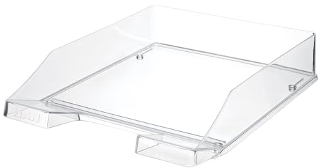 HAN Briefablage Klassik, Moderne, transparente und stapelbare Ablage im frischen Design bis Format A4/C4 (12, Glasklar)