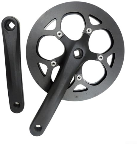 Gdfnmogo Juego de bielas plegables 50T para bicicleta de carretera, Fixie, Mountain para bicicleta, aleación de 170 mm para biela con plato de 50 dientes, compatible con fondo cuadrado