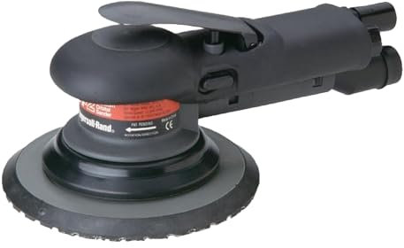 Ingersoll Rand 4151 6” Random Orbit Pneumatic Sander, Vacuum Ready, Low Vibration, Swivel Free Finish, Dustless, 12,000 RPM, 1.92 lbs, Interchangeable Grips