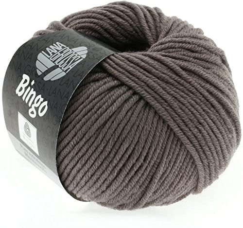 LANA GROSSA Bingo | Extrafeine Merinowolle waschmaschinenfest und filzfrei | Handstrickgarn aus 100% Schurwolle (Merino extrafein) | 50g Wolle zum Stricken & Häkeln | 80m Garn FB 129