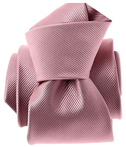 Clj Charles Le Jeune. Cravate. Monochrome, Microfibre. Rose poudré - Uni -