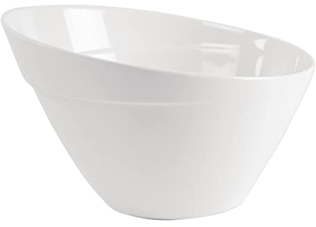 APS 84042 Schale BALANCE, Ø 24,5 cm, Höhe 15 cm, 2,5 Liter, Melamin, mit Antirutsch-Füßchen, weiß