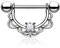 Paula & Fritz® Brustwarzen-piercing Brustpiercing Frau Maenner Intimpiercing Mann Nippelpiercing Edelstahl Chirurgenstahl 316L Filigraner Bogen 1.6mm Zirkonia Farblos