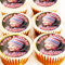Photo Cake Toppers - Your Own Photo and Message - Edible Icing - 4cm x 24 ALREADY CUT - by Deb's Kitchen Cakes