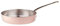 Pentole Agnelli ALCU107F10 Cacerola baja de cobre estañado, manga de cobre liso Latón fundido estilo francés, 10 cm