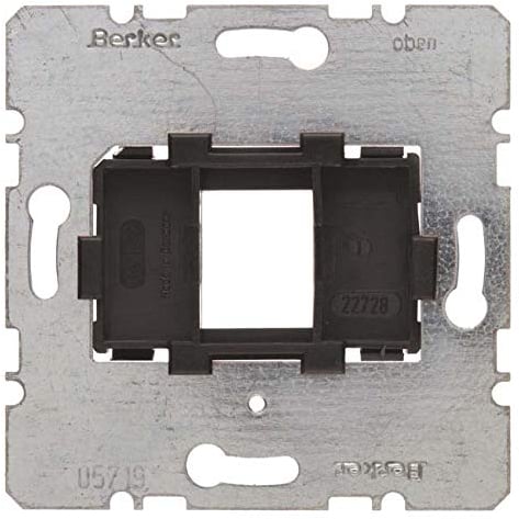 Berker 454201 Base Plate for Modular Inserts Black Communities / Multi Media Technology Insert / Cover for Communication Technology 4011334402381