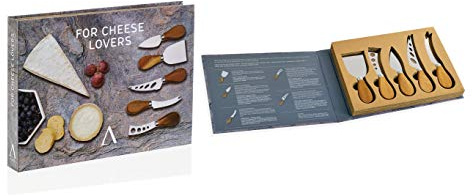Andrea House cc65018 Set 5 Messer Käse Edelstahl und Akazienholz