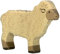 cama24com Schaf stehend Bauernhof Holzfigur Holzspielzeug von Holztiger mit Palandi® Sticker