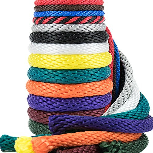 Golberg cuerda (14 38 12inch 58inch 516 – pulgadas Sólido trenzado cuerda de utilidad fabricadas en Estados Unidos – Cuerdas Cuerda de polipropileno MFP Derby para barcos, resistente al
