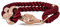 Akitsune Vulpes Armband | Armschmuck Frauen Herren Edelstahlverschluss Nylonband Fuchs Anker - Rosegold - Burgundy 19,5cm