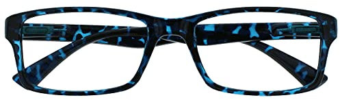 The Reading Glasses Company Blau Schildpatt Distanzgläser Designer Stil Herren Damen M92-3 -2,50
