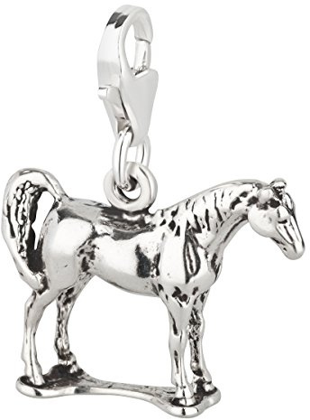 Charm Anhänger Pferd Araber aus 925 Sterling Silber (20x15mm)