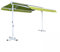 Oviala Store Double Pente avec Coffre 3 x 4 m en Aluminium Vert