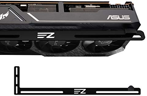 EZDIY-FAB GPU-Grafikkarte für Videokarte, Halterung / Holster, eloxiertes Aluminium, Luftfahrt, einfach oder doppeltes Fach für Karten Schwarz