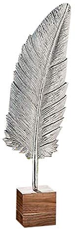GILDE Alu Feder - Aluminium - Moderne Deko - Deko Wohnzimmer Höhe 65 cm, Silberfarben