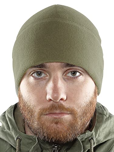 2Sabers Fleece-Wintermütze – Herren – Armee Militär Taktische Totenkopf-Mütze - Grün - large