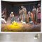 Loccor Krippen-Szene, Wandteppich, Foto-Hintergrund, Weihnachtskrippe, Geburt Jesus, Wandbehang für Schlafzimmer, Wohnzimmer, College, Schlafsaal, Fotografie, Fotokabine, Heimdekorationen