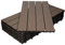 ECD Germany Baldosas de Patio WPC de 60x30 cm 6 Piezas por 1m² con Aparencia de Madera Marrón Oscuro con Sistema de Drenaje y Instalación Mediante Clic Azulejos Aspecto Elegante para Terraza Balcón
