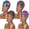 Geyoga 4 Stück Afrikanisch Turbane Damen Plissee Mützen Stretch Turban Kopfwickel Verdreht Kopftuch Kopfbedeckung (Stilvoll Stil)