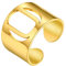 PROSTEEL personalisiert Offener Ring mit Buchstabe U cool Großbuchstabe Band Ring Verstellbarer 18k vergoldet Initiale Fingerring Verlobungsring Modeschmuck für Frauen Männer